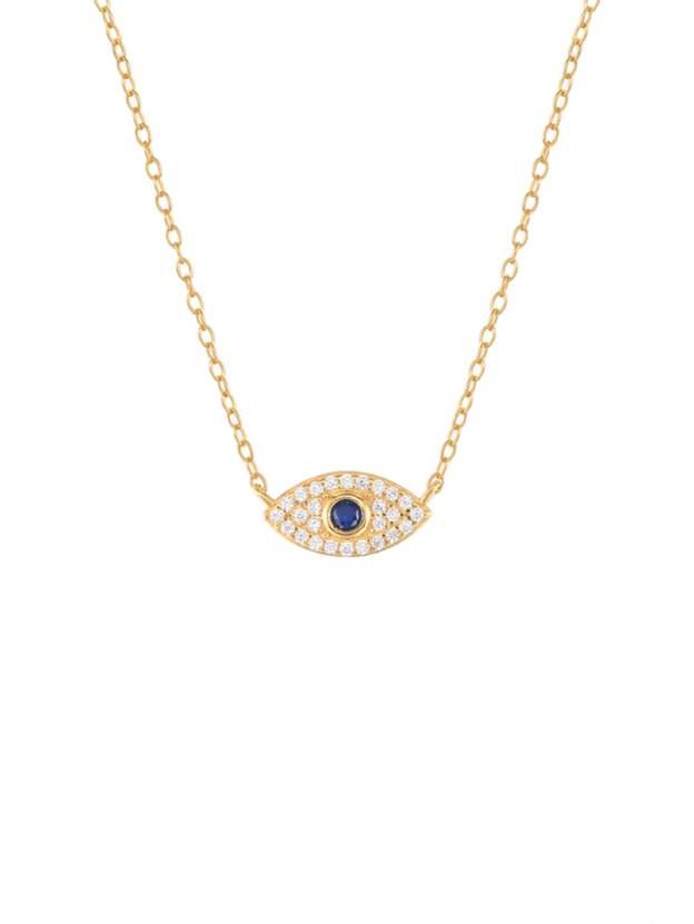 S925 Sterling Silver Stylish Eyes Necklace with Zirconia-Olarajewelry