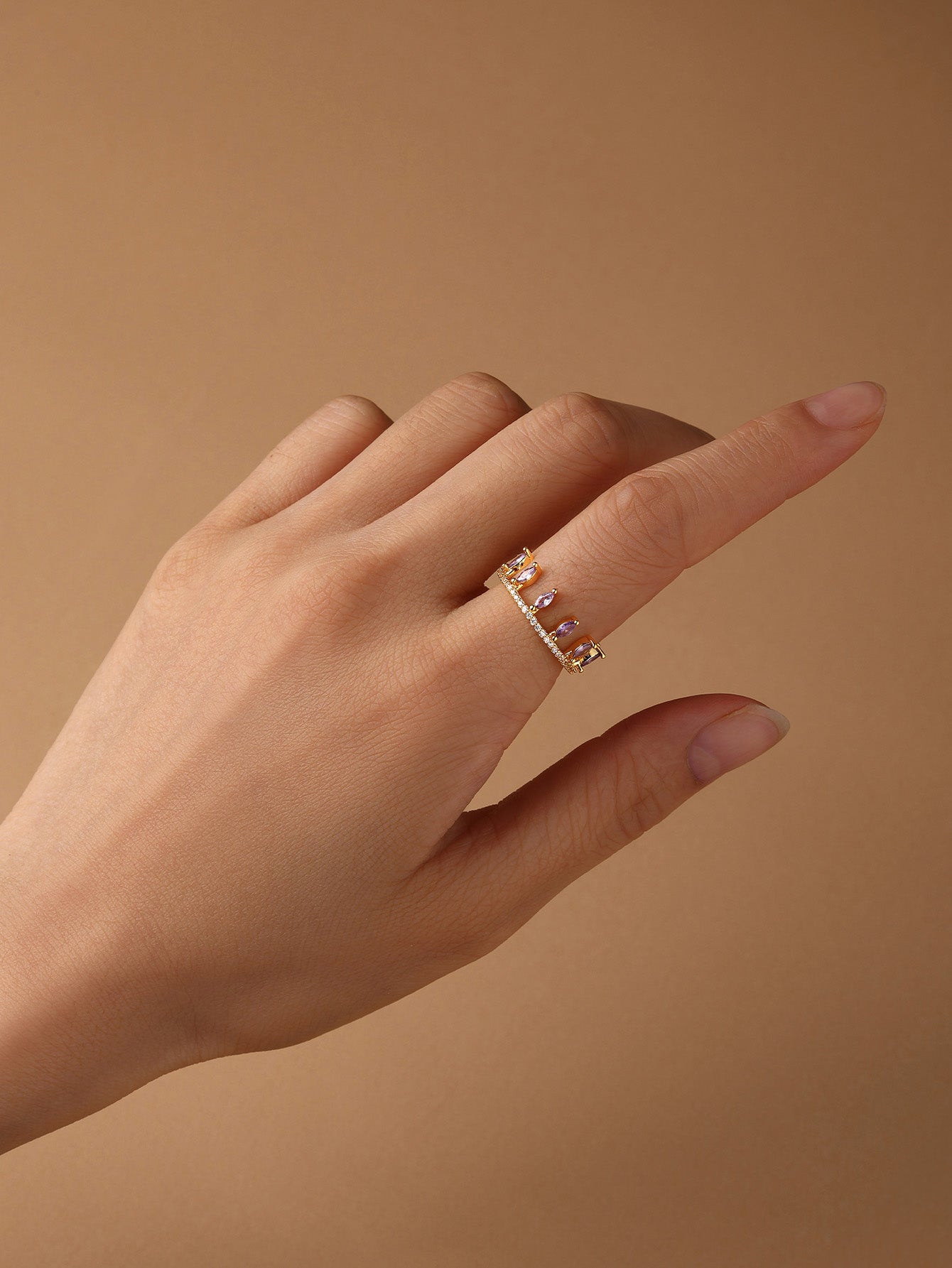 Double Romantic Sparkling Detachable Ring-Olarajewelry