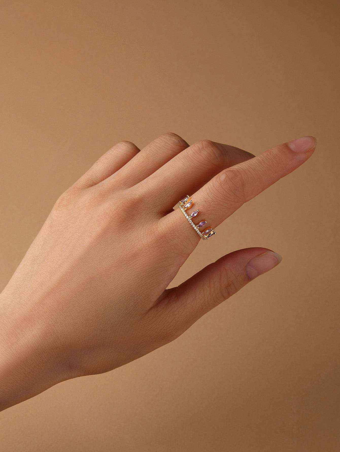 Double Romantic Sparkling Detachable Ring-Olarajewelry