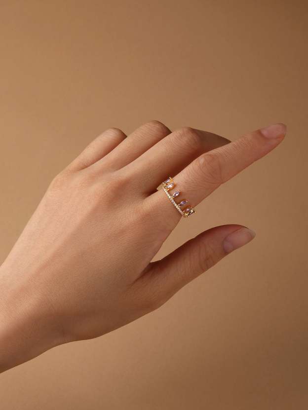 Double Romantic Sparkling Detachable Ring-Olarajewelry