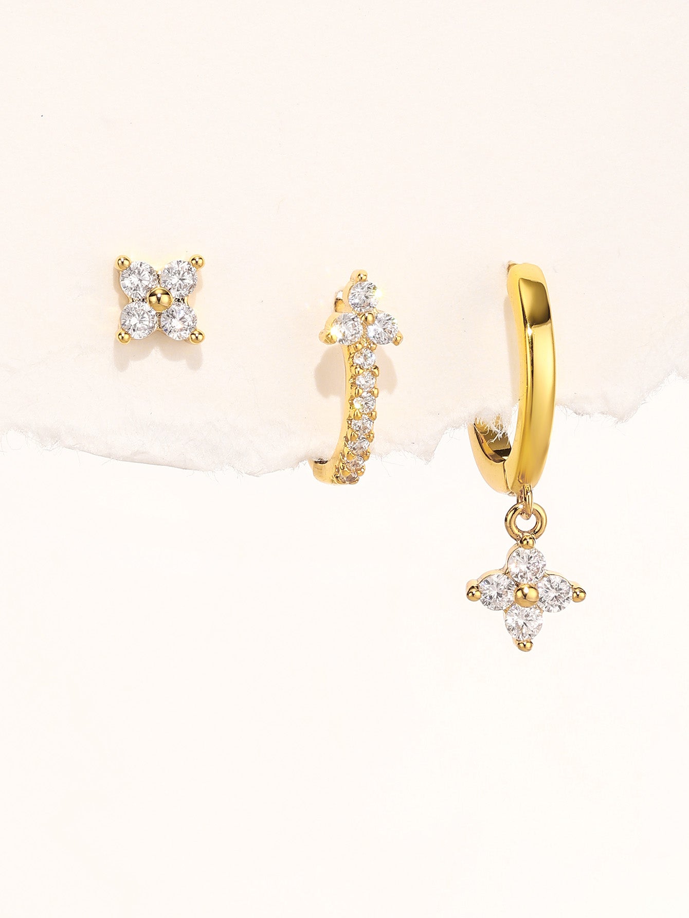 S925 Fashion Flower Earrings Hoops Collection-Olarajewelry
