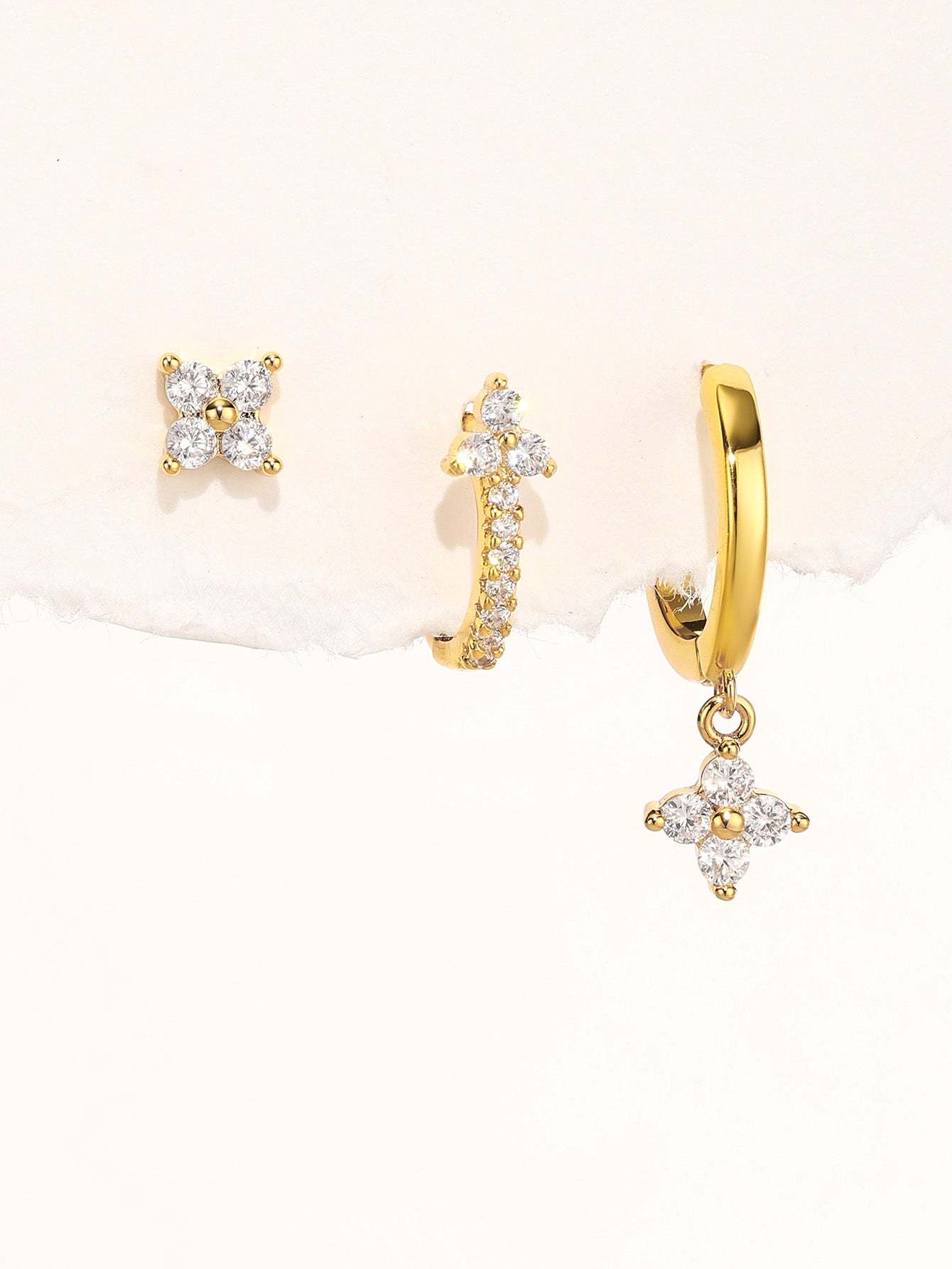 S925 Fashion Flower Earrings Hoops Collection-Olarajewelry