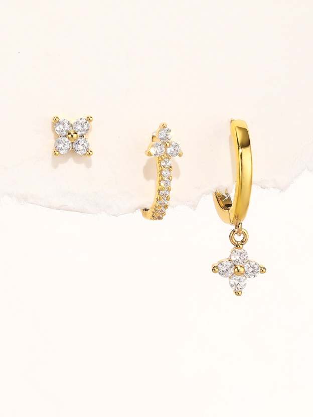 S925 Fashion Flower Earrings Hoops Collection-Olarajewelry