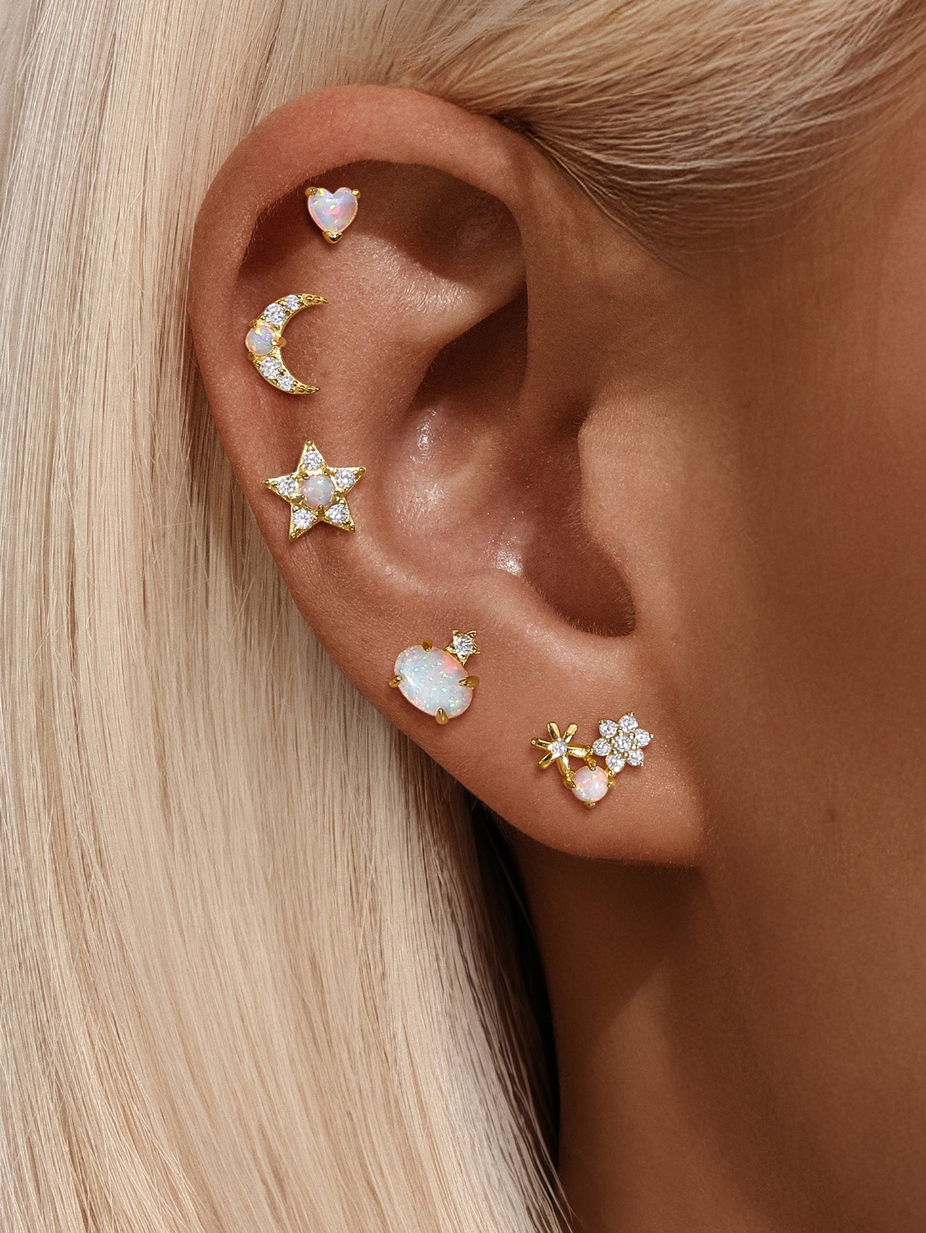 S925 Opal Stud Earring Series-Olarajewelry