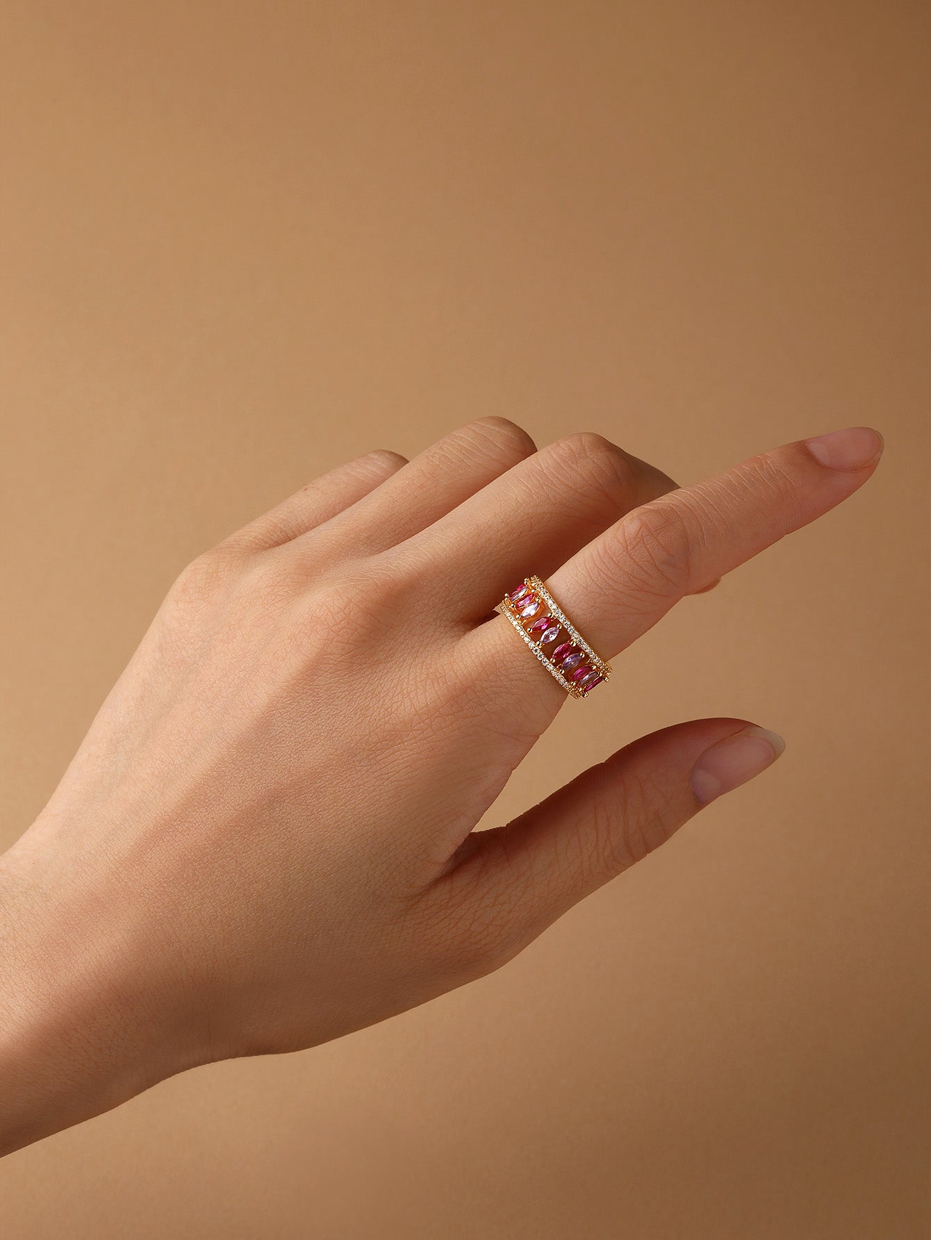 Double Romantic Sparkling Detachable Ring-Olarajewelry