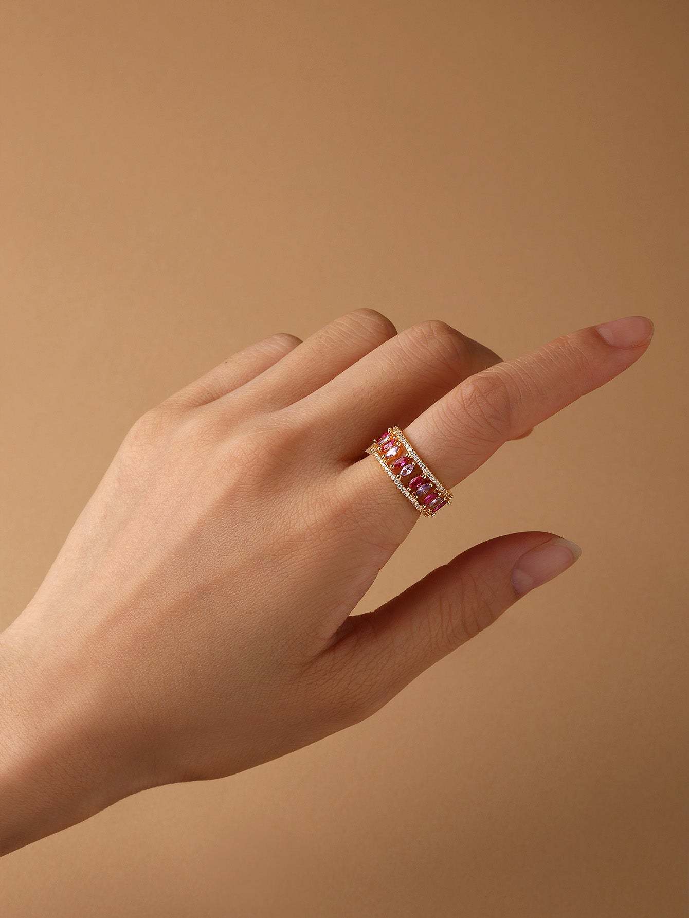 Double Romantic Sparkling Detachable Ring-Olarajewelry