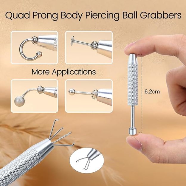 Piercing Ball Grabber Tool for Changing Jewelry