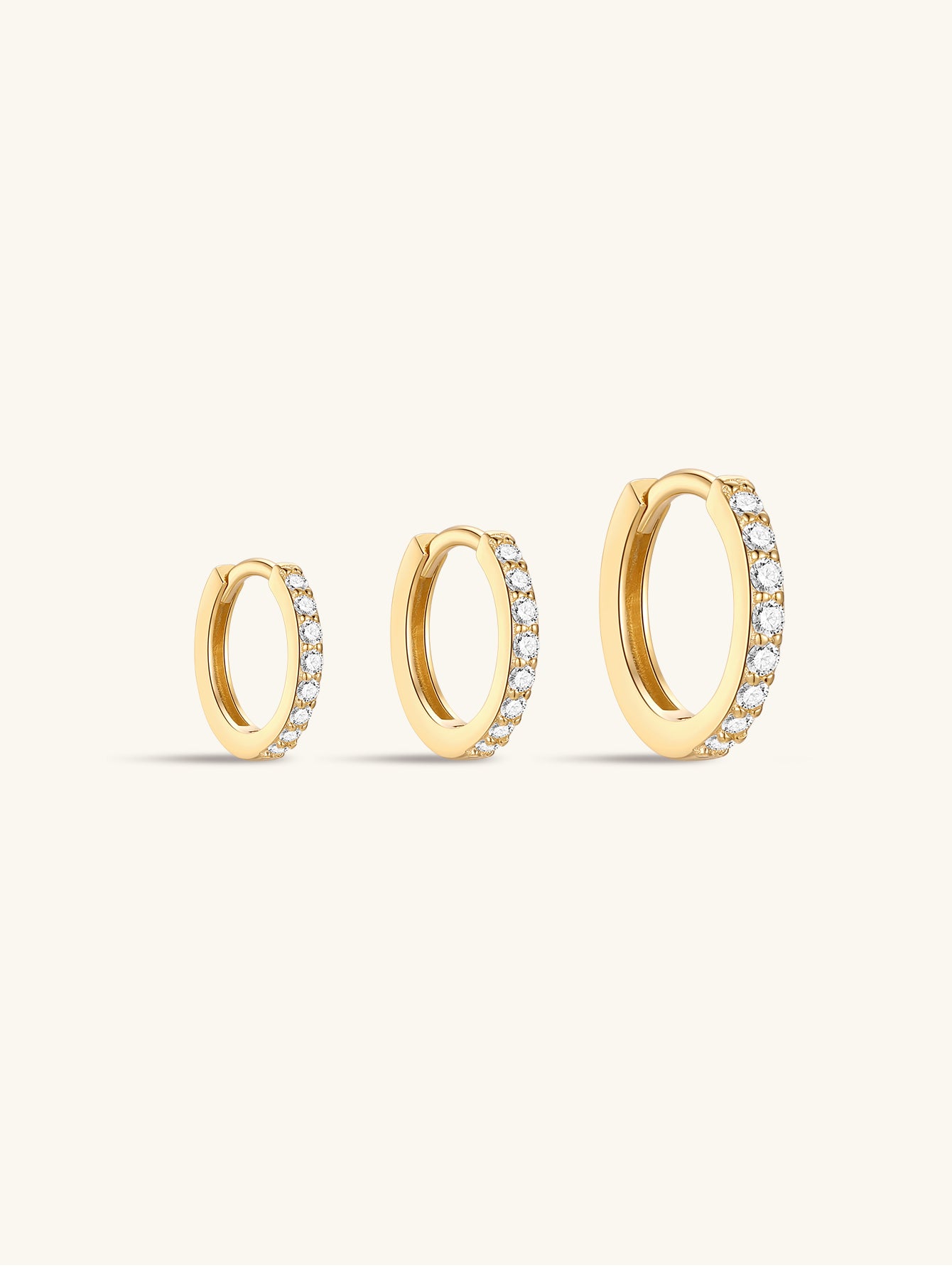 S925 Dainty Elegant Zircon Huggies Earrings-Olarajewelry