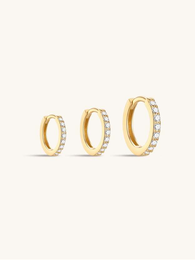 S925 Dainty Elegant Zircon Huggies Earrings-Olarajewelry