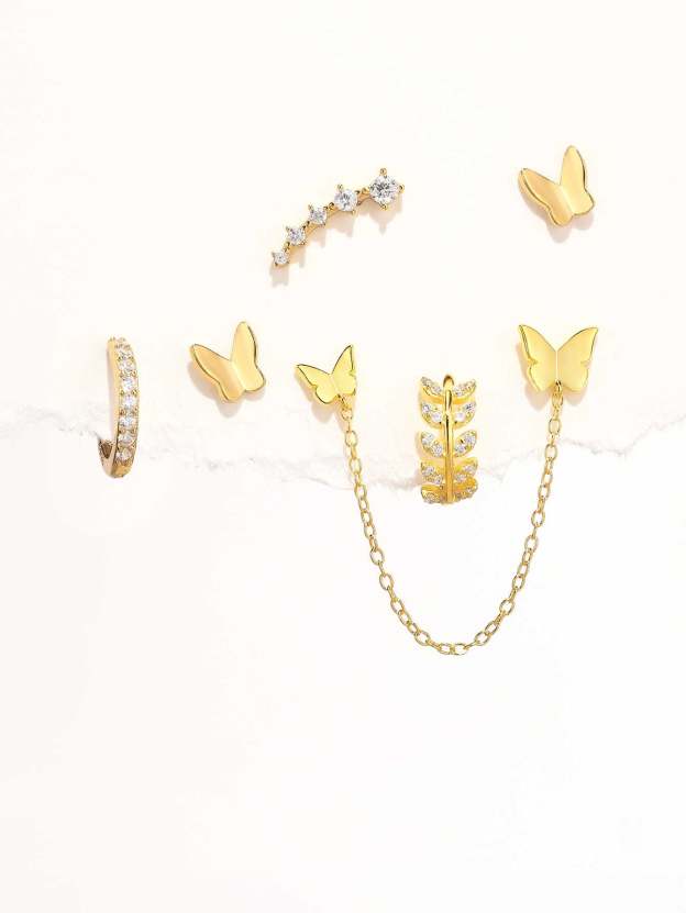 S925 Olara Fashionable Butterfly Zircon All Match Series-Olarajewelry