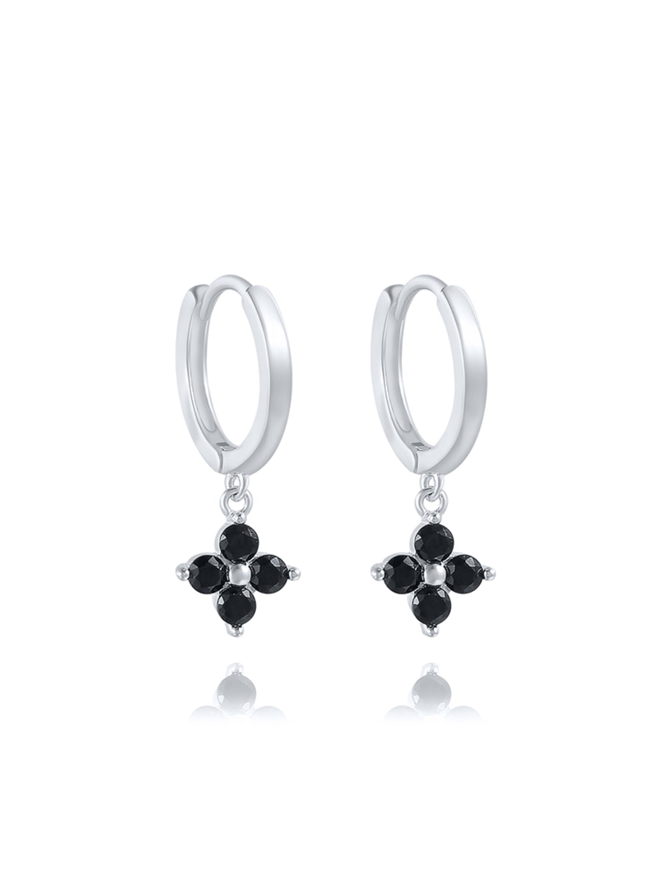 S925 Plum Blossom Zircon Wedding Drop Earrings-Olarajewelry