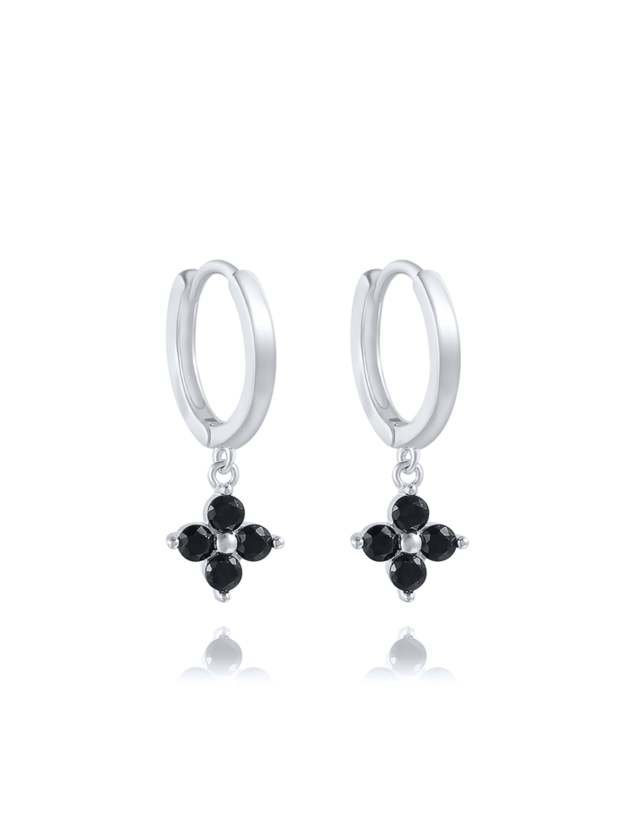 S925 Plum Blossom Zircon Wedding Drop Earrings-Olarajewelry