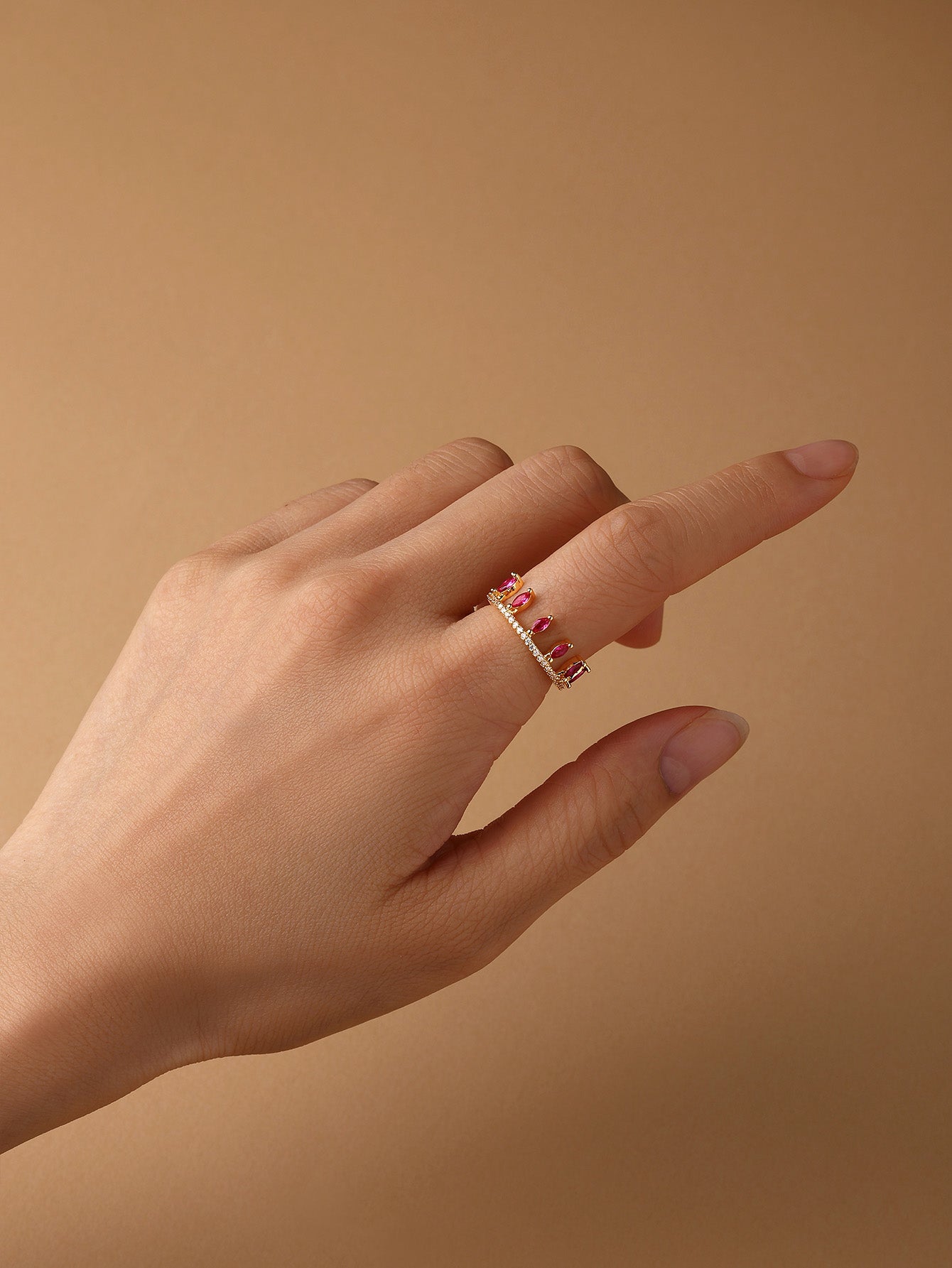 Double Romantic Sparkling Detachable Ring-Olarajewelry