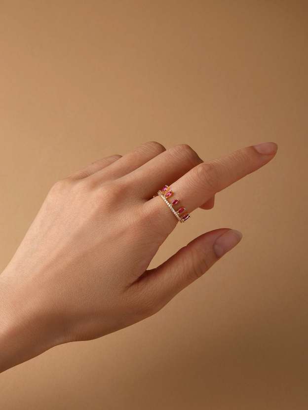 Double Romantic Sparkling Detachable Ring-Olarajewelry