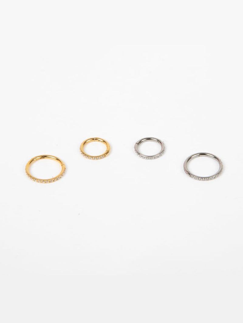 S925 Minimalist Zircon Daith Earring-Olarajewelry