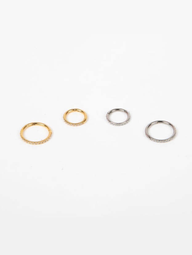 S925 Minimalist Zircon Daith Earring-Olarajewelry