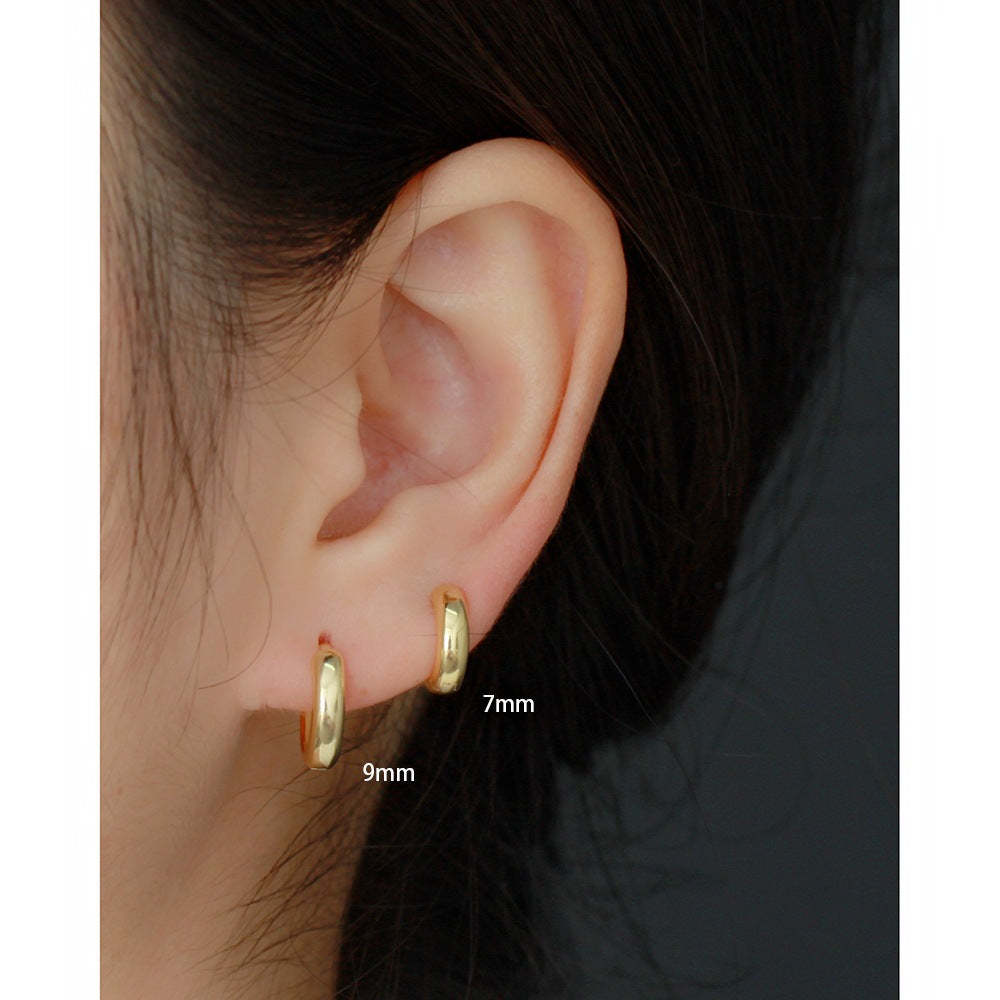 925 Sterling Silver Polished Round Multiple Sizes Hoop Earrings-Olarajewelry