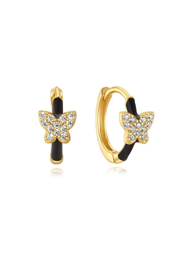 Black Oil Drop S925 Earring Set-Olarajewelry
