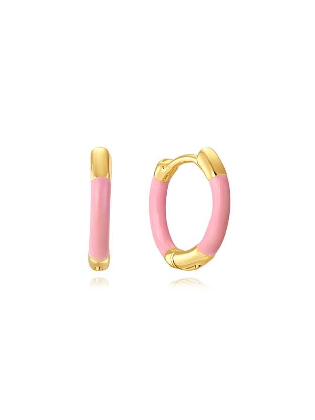 Pink Oil Drop S925 Earring Set-Olarajewelry