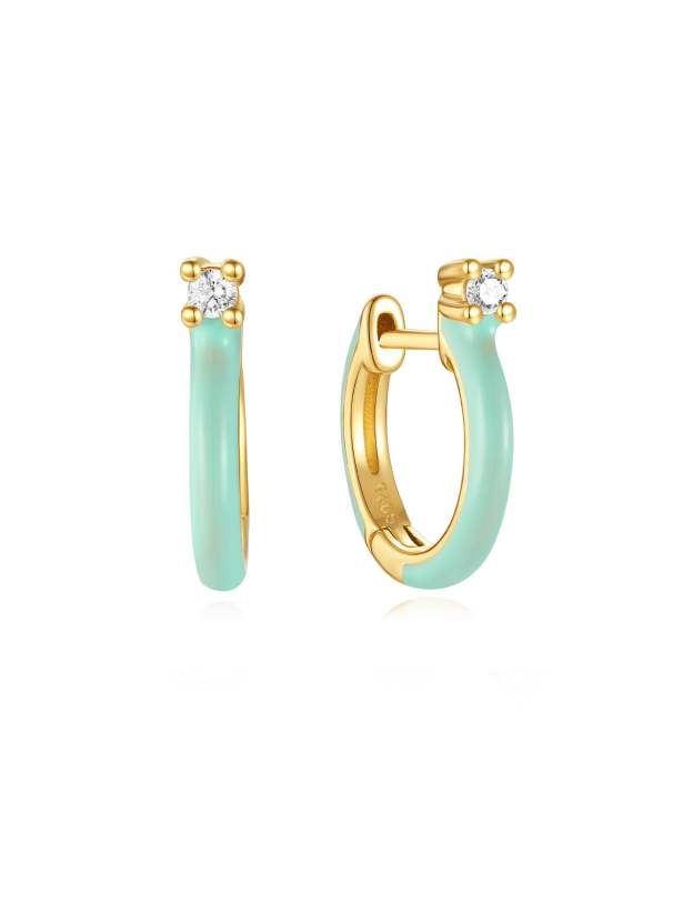 S925 Forest Fairy Green Oil Drop Zirconia S925 Earring Set-Olarajewelry