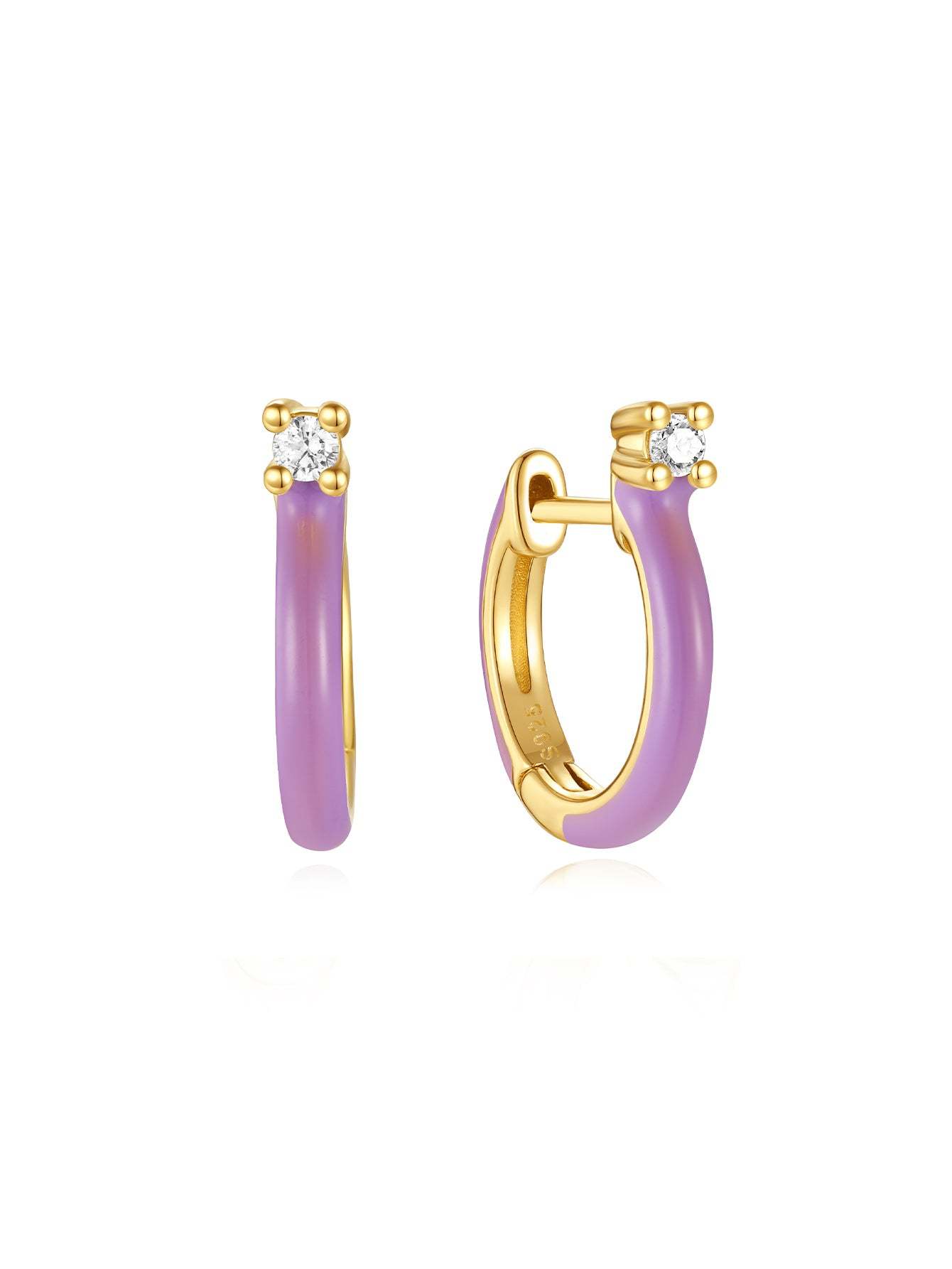 Luxe Purple Oil Drop S925 Earring Set-Olarajewelry