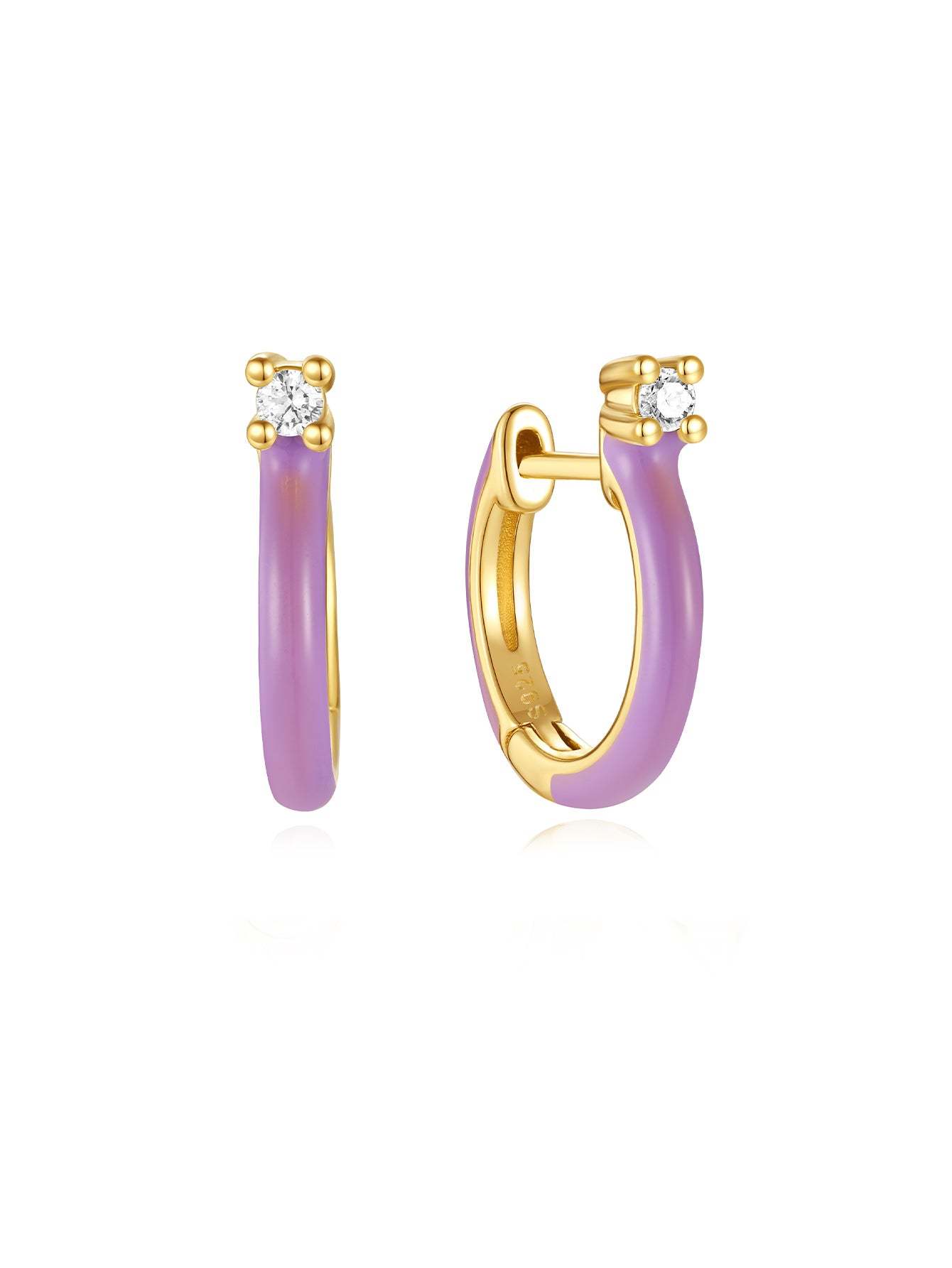 S925 Violet Oil Drop Earring Set-Olarajewelry