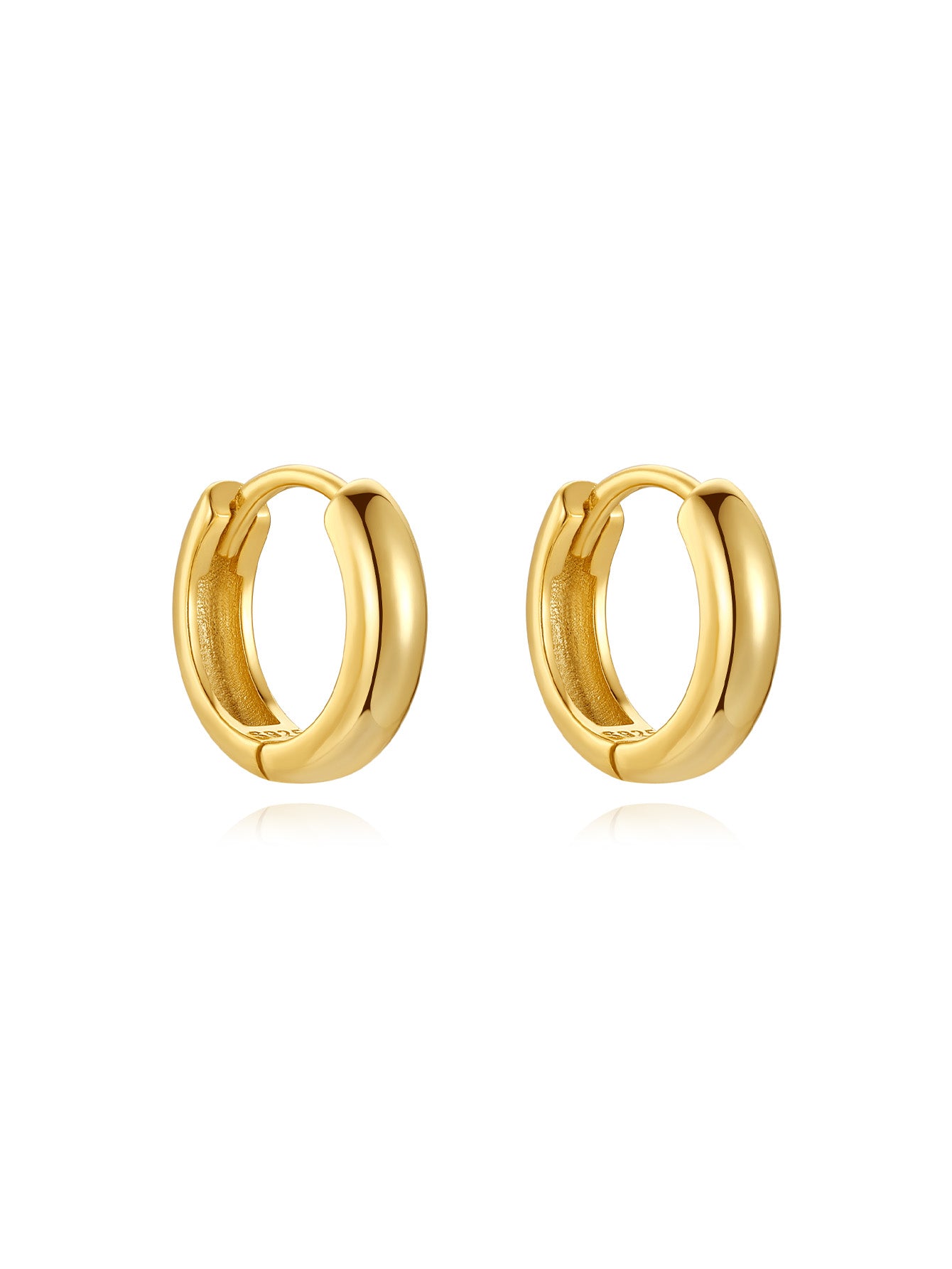 925 Sterling Silver Polished Round Multiple Sizes Hoop Earrings-Olarajewelry