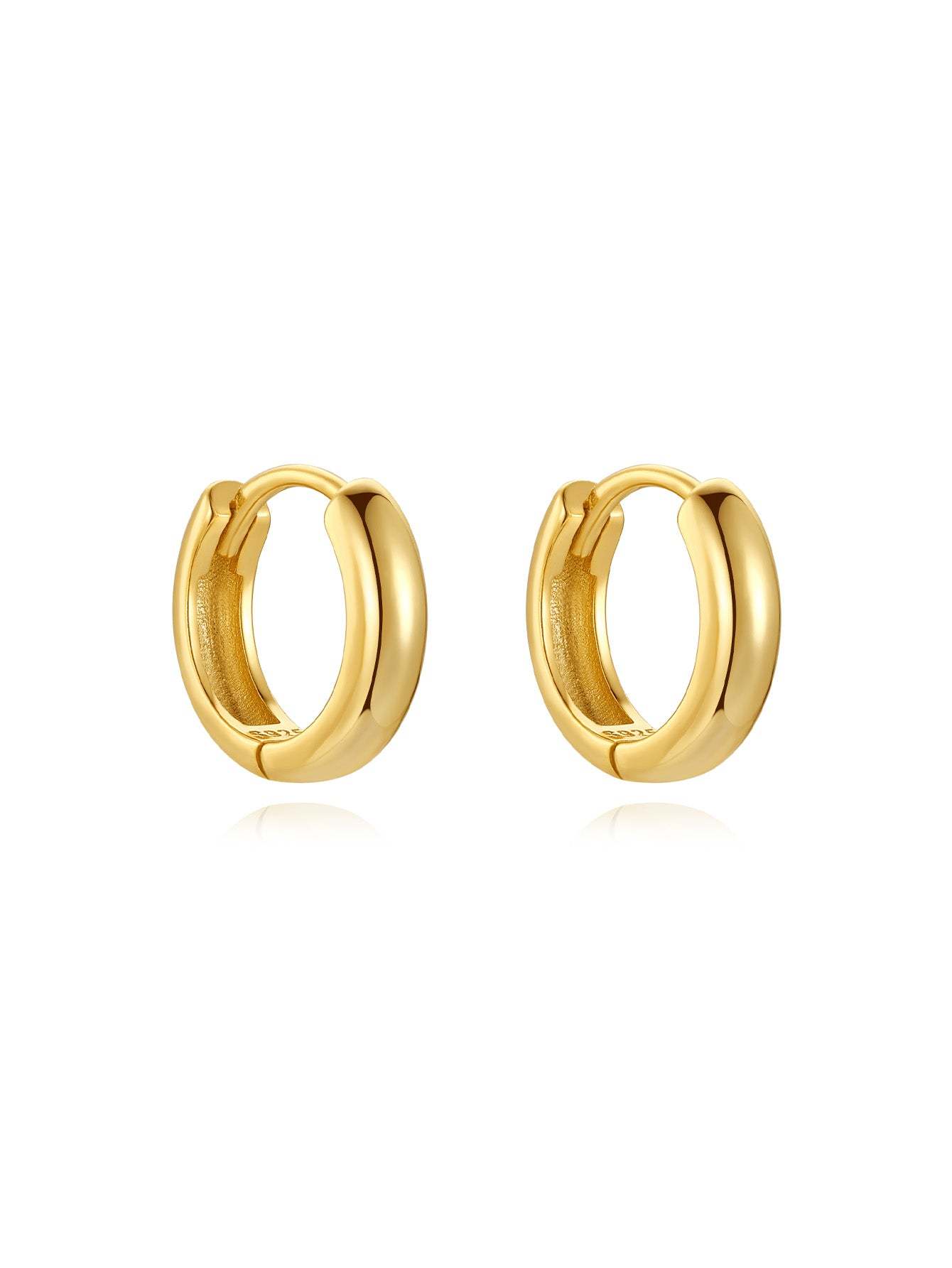 925 Sterling Silver Polished Round Multiple Sizes Hoop Earrings-Olarajewelry