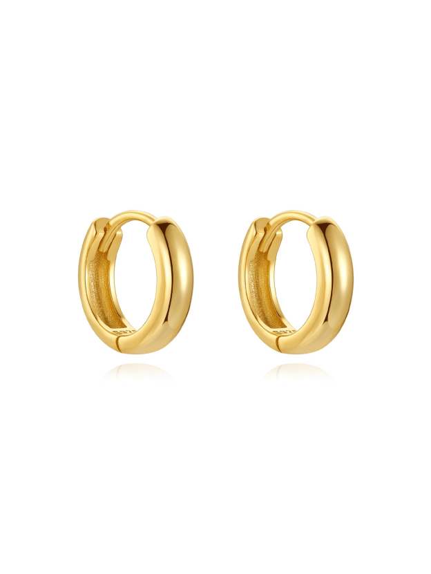 925 Sterling Silver Polished Round Multiple Sizes Hoop Earrings-Olarajewelry