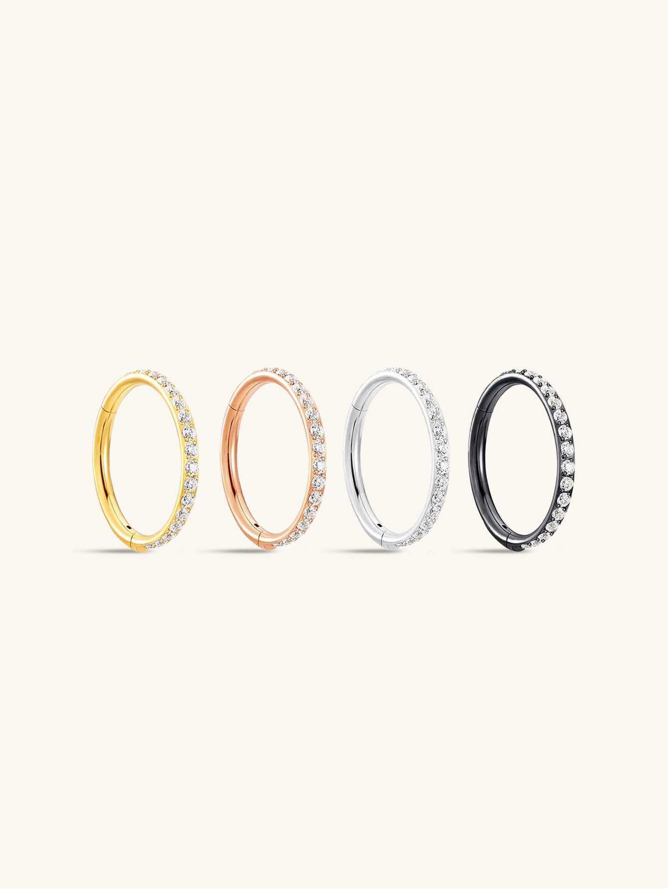Titanium Waterproof Multiple Sizes 5A CZ Cartilage Hoop 16g 18g-Olarajewelry