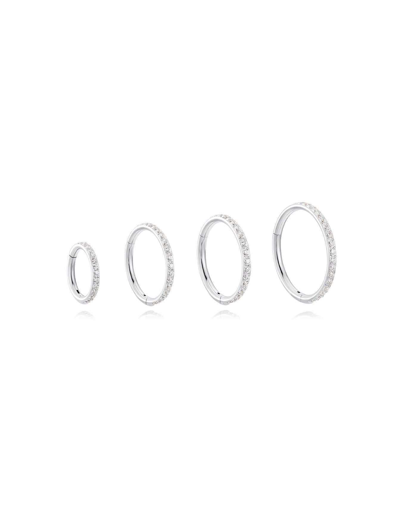 Titanium Waterproof Multiple Sizes 5A CZ Cartilage Hoop 16g 18g-Olarajewelry