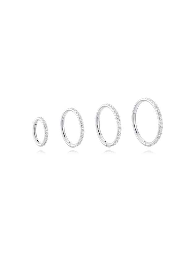 Titanium Waterproof Multiple Sizes 5A CZ Cartilage Hoop 16g 18g-Olarajewelry