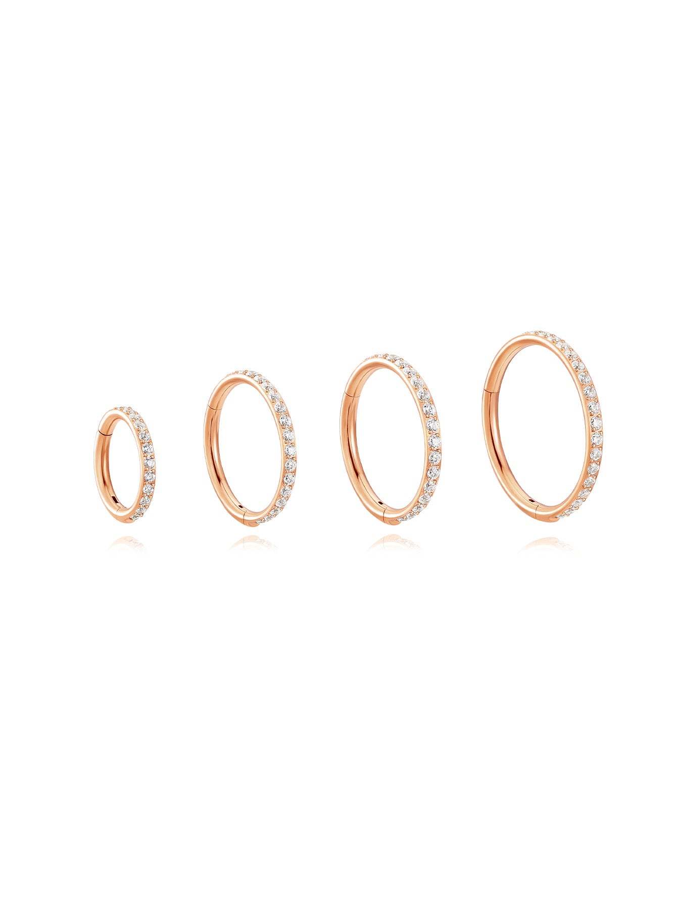 Titanium Waterproof Multiple Sizes 5A CZ Cartilage Hoop 16g 18g-Olarajewelry
