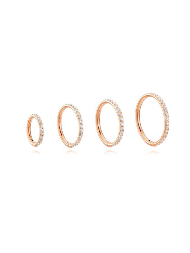 Titanium Waterproof Multiple Sizes 5A CZ Cartilage Hoop 16g 18g-Olarajewelry