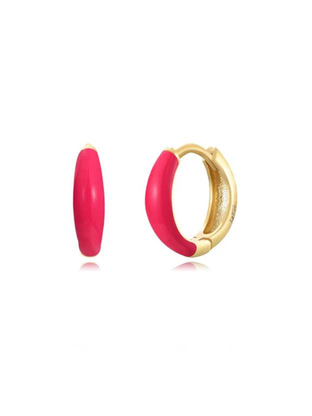 Pink Oil Drop S925 Earring Set-Olarajewelry