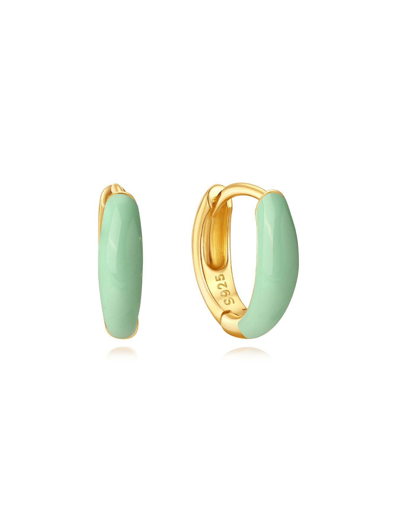 Green Oil Drop S925 Earrings Set-Olarajewelry