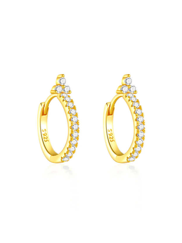S925 Flower Zircon Pendant  Earring Series-Olarajewelry