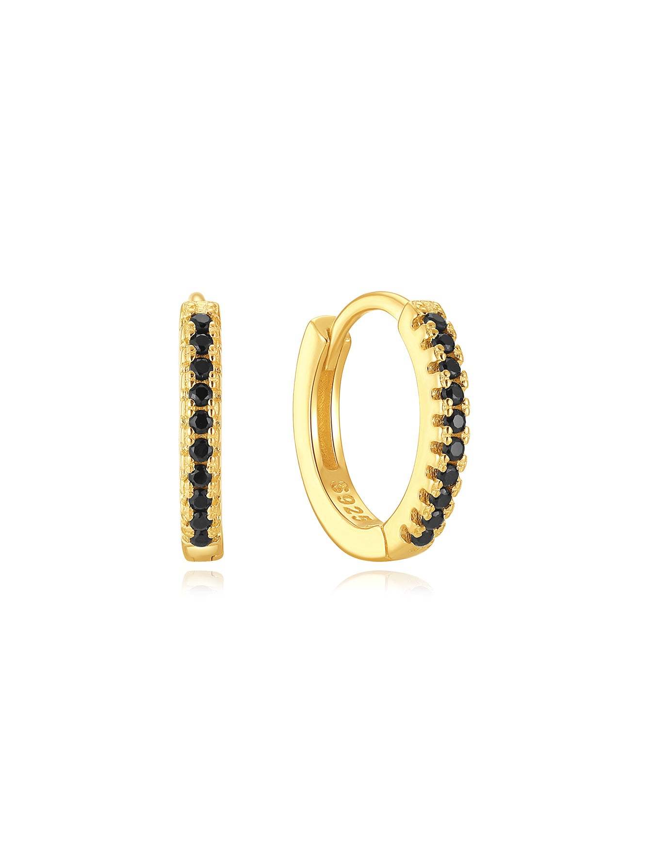 Black Oil Drop S925 Earring Set-Olarajewelry
