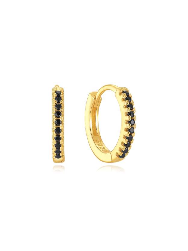 Black Oil Drop S925 Earring Set-Olarajewelry