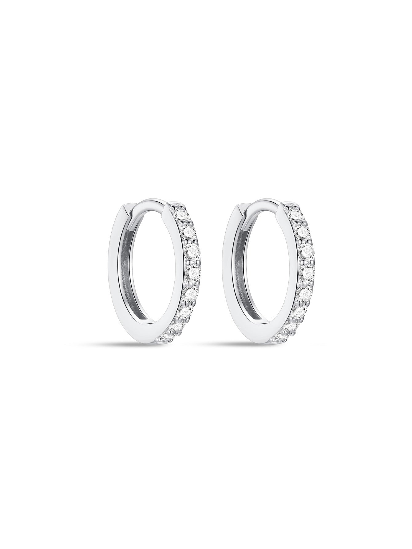 S925 Dainty Elegant Zircon Huggies Earrings-Olarajewelry