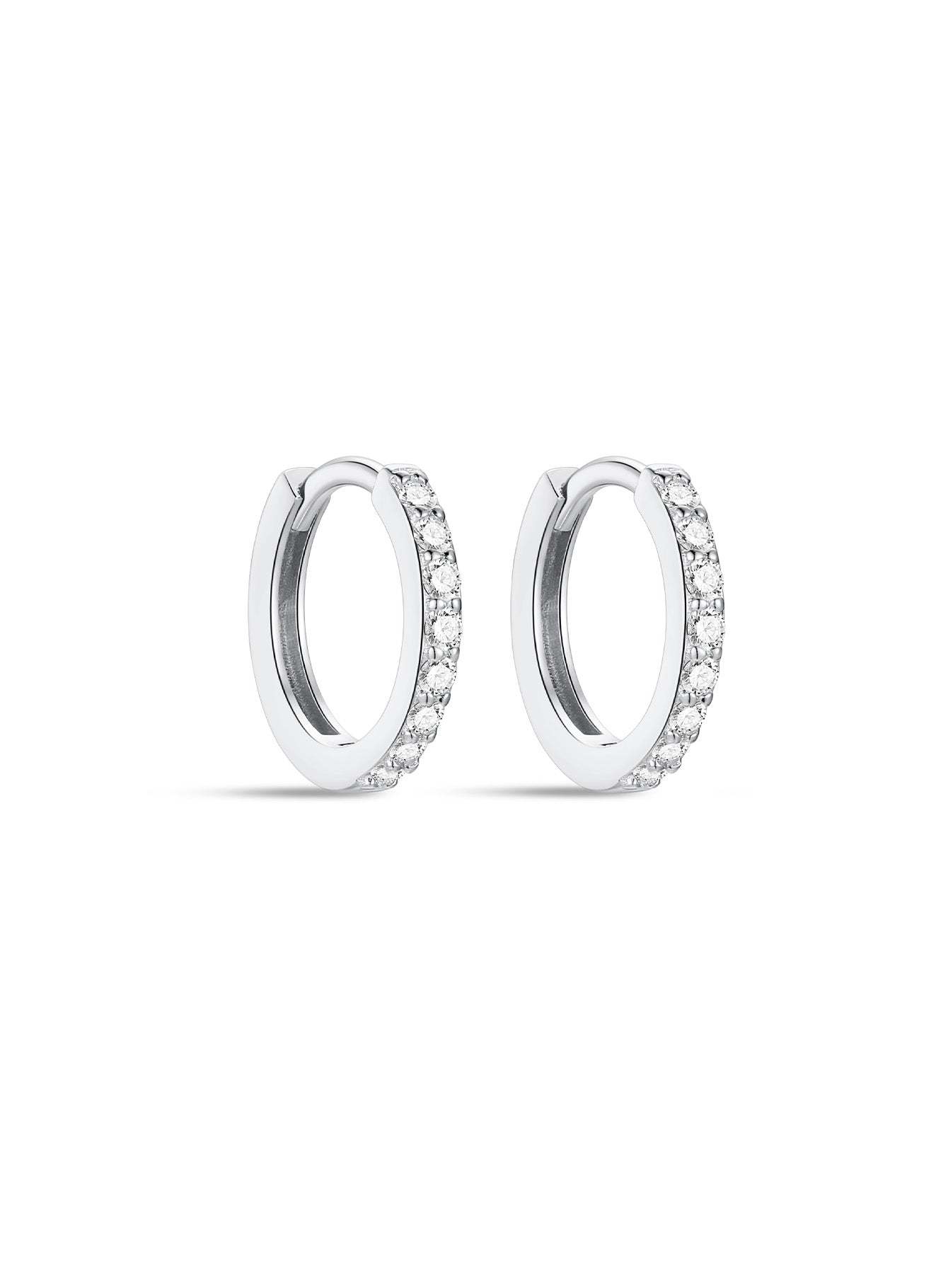 S925 Dainty Elegant Zircon Huggies Earrings-Olarajewelry