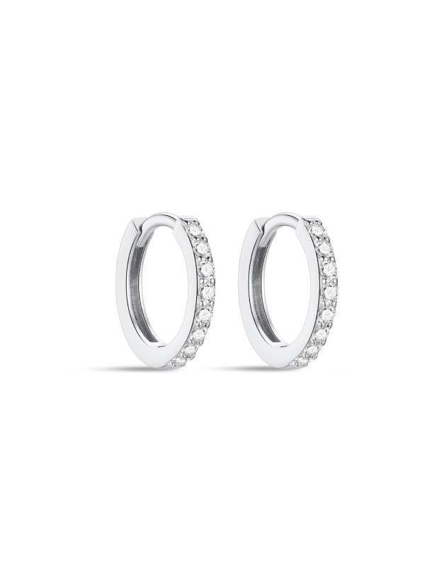 S925 Dainty Elegant Zircon Huggies Earrings-Olarajewelry