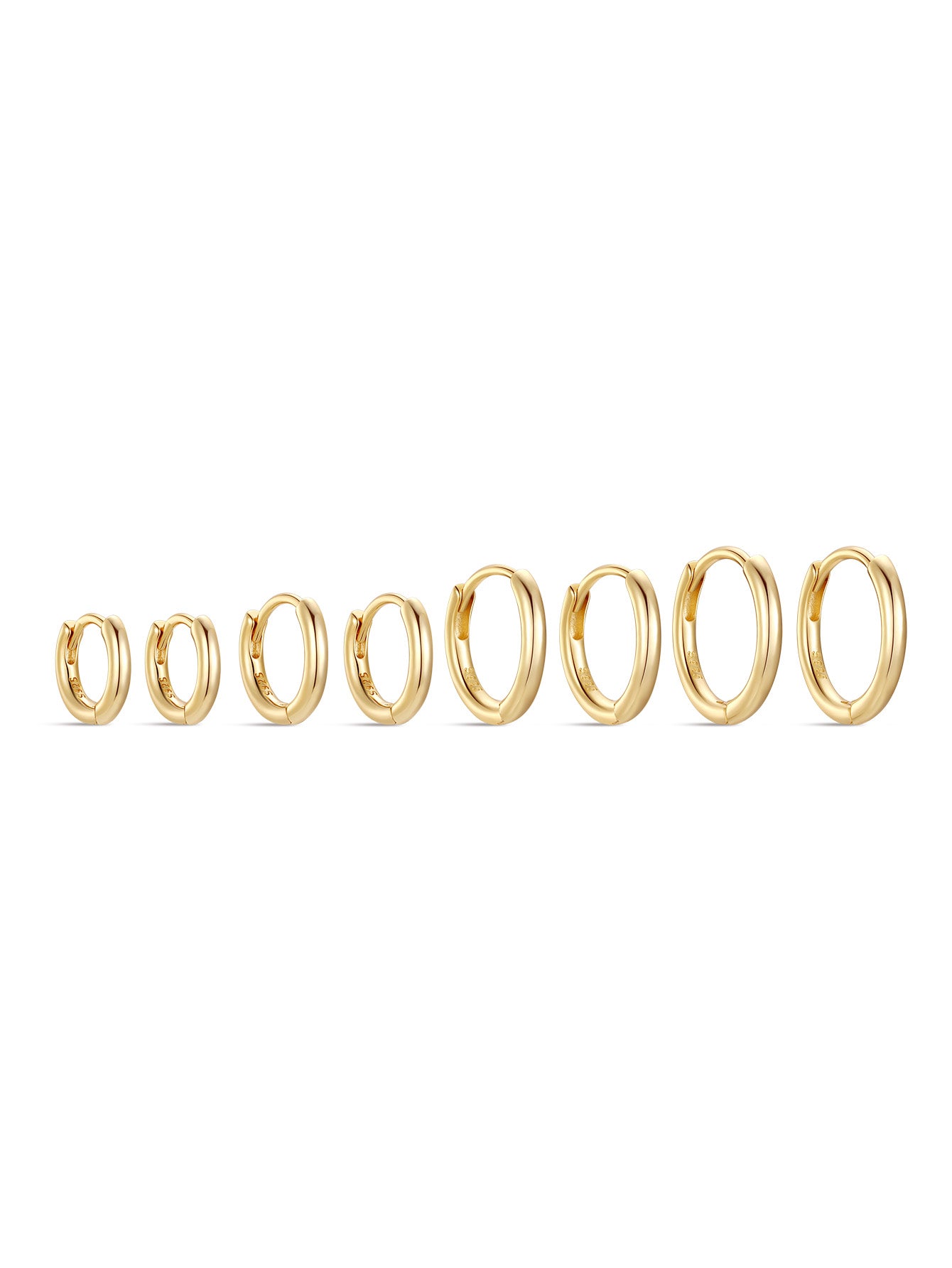 S925 Classic Sterling Silver Multi Size Daily Casual Hoop Earrings-Olarajewelry