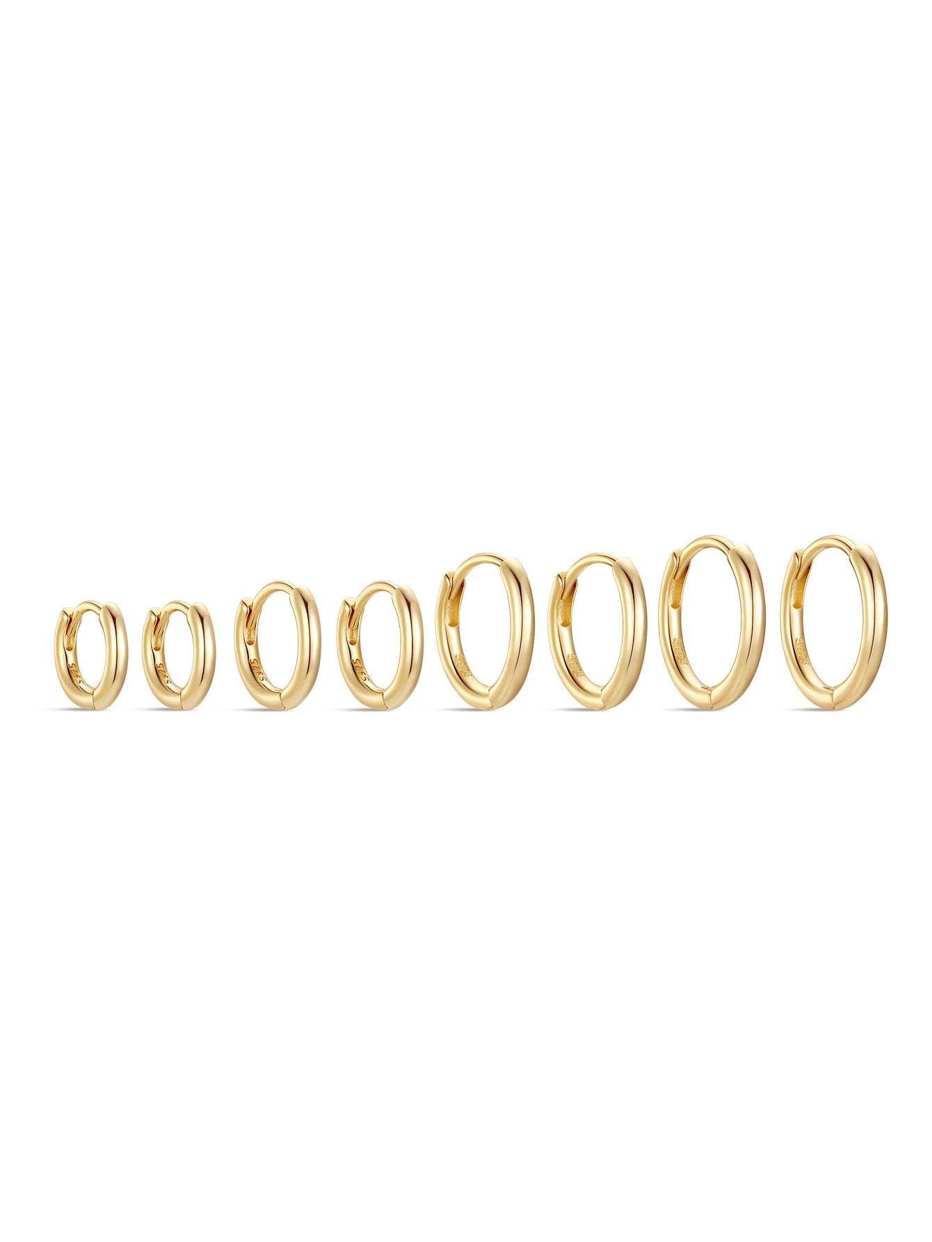 S925 Classic Sterling Silver Multi Size Daily Casual Hoop Earrings-Olarajewelry