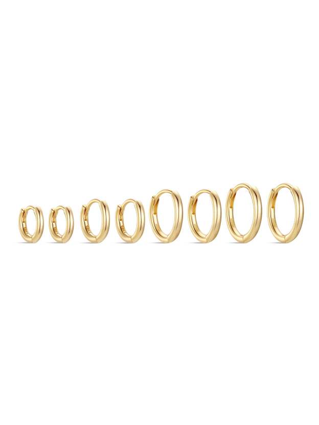 S925 Classic Sterling Silver Multi Size Daily Casual Hoop Earrings-Olarajewelry