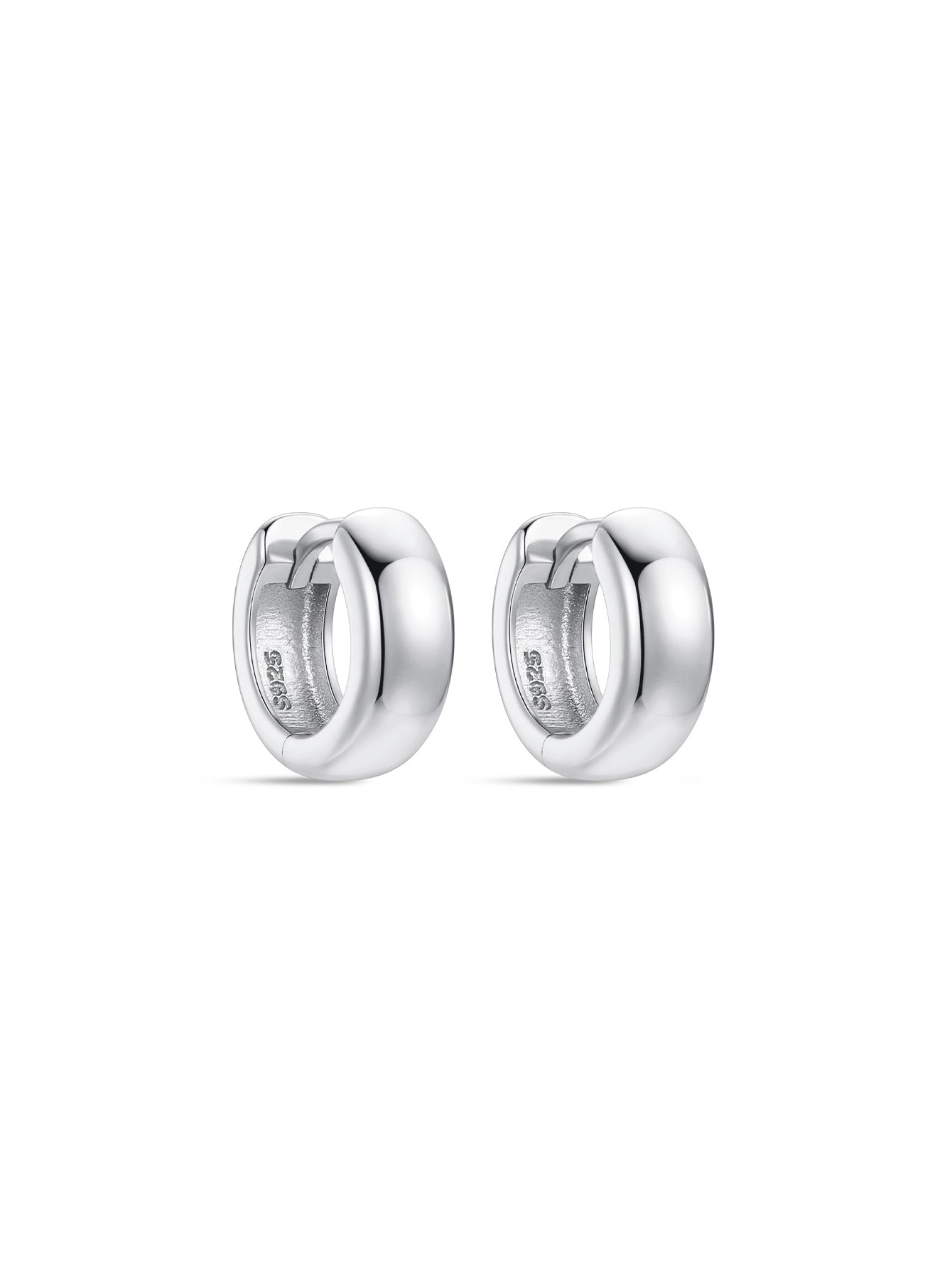 S925 Chubby Tunnel Huggies Earring-Olarajewelry
