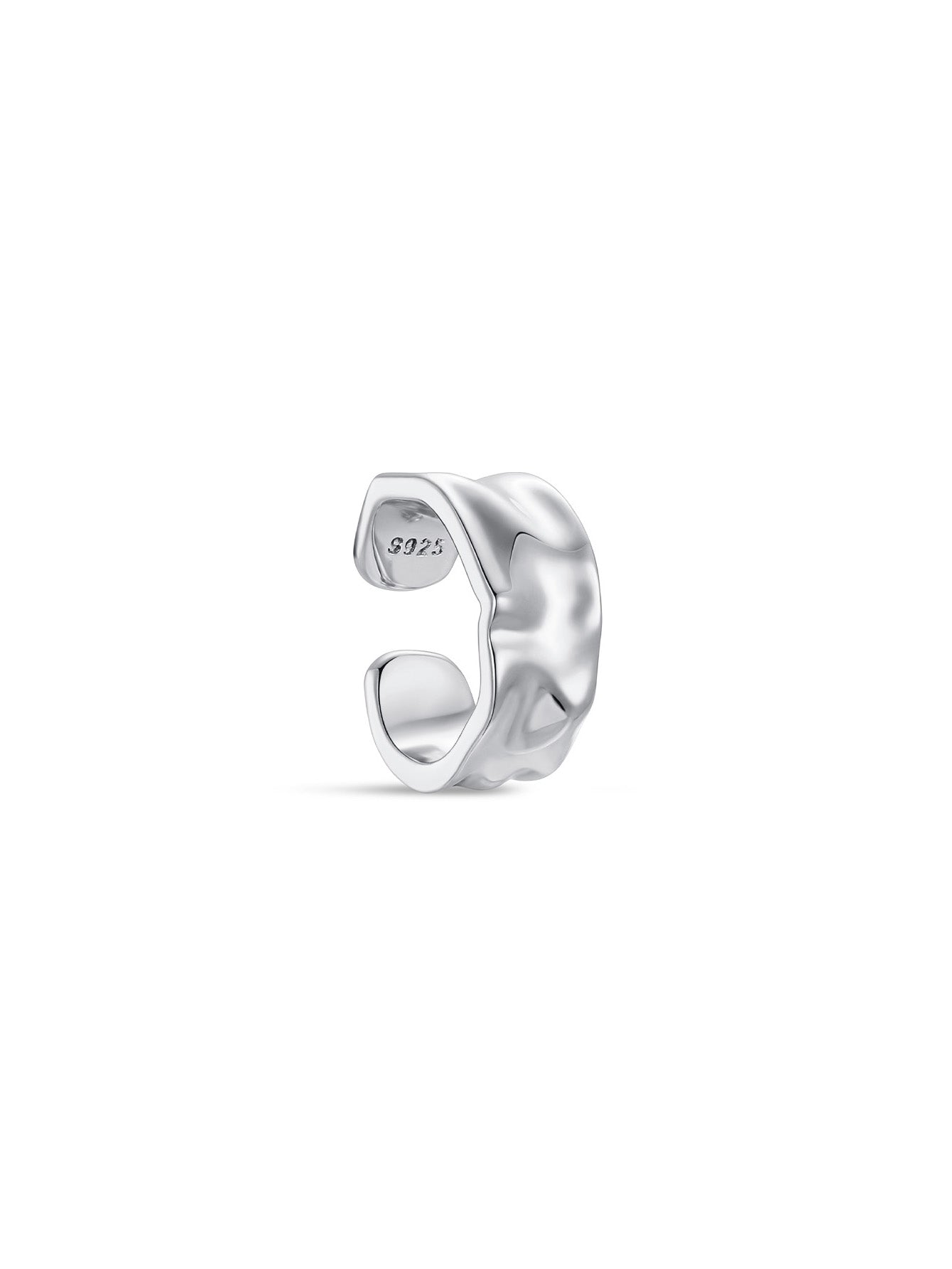 S925 Chunky Corrugated Ear Cuff-Olarajewelry