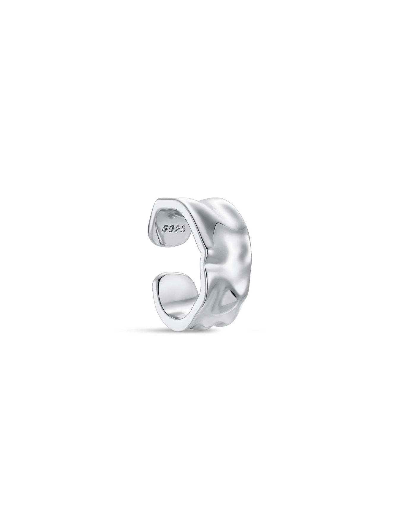 S925 Chunky Corrugated Ear Cuff-Olarajewelry