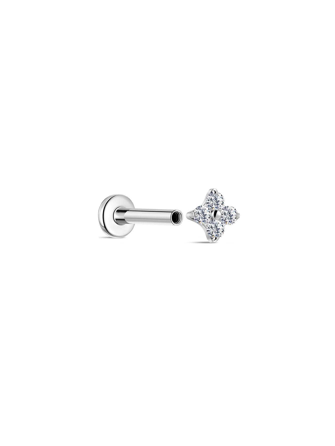 G23 Titanium Four Petals Ear Piercing Stud-Olarajewelry