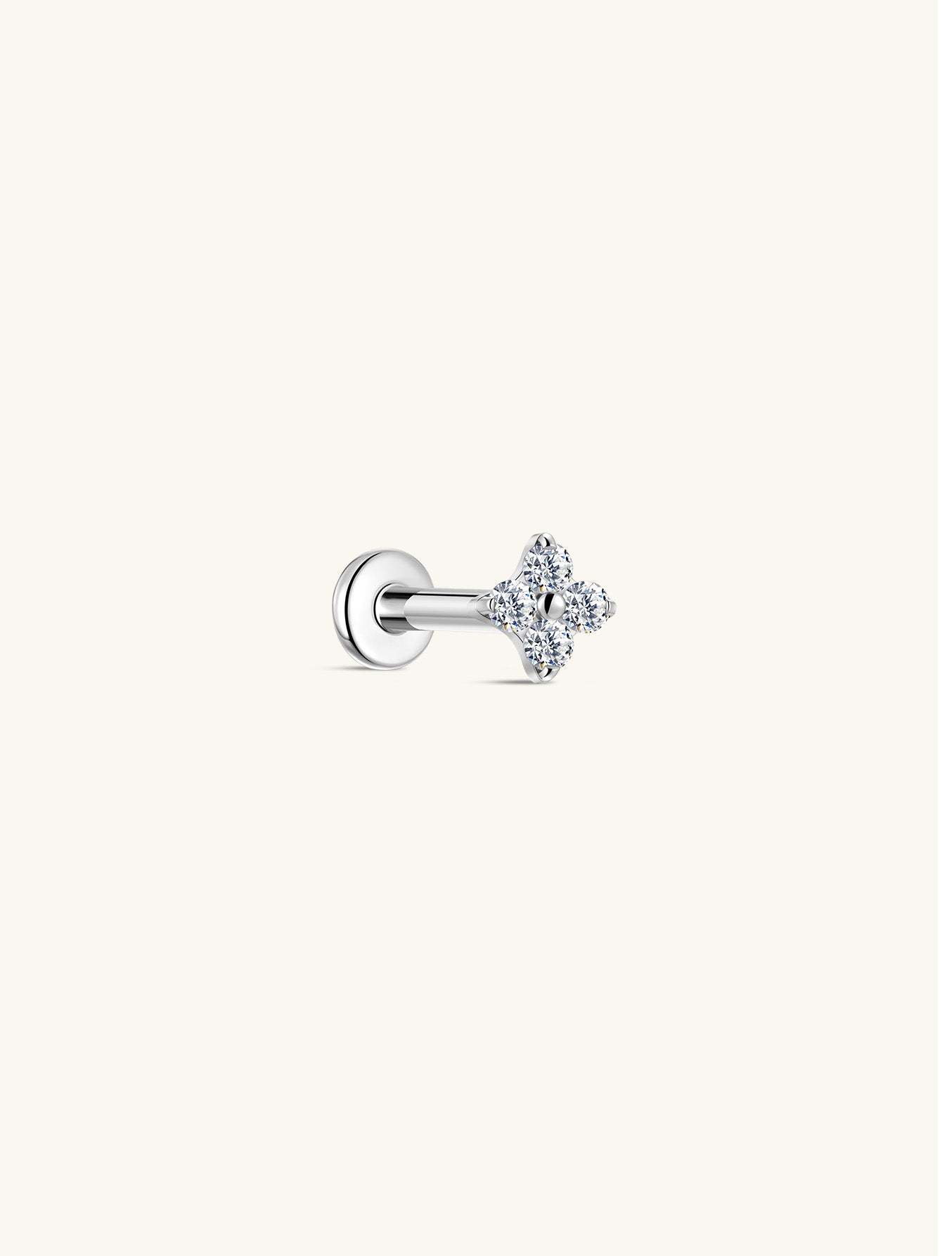 G23 Titanium Four Petals Ear Piercing Stud-Olarajewelry